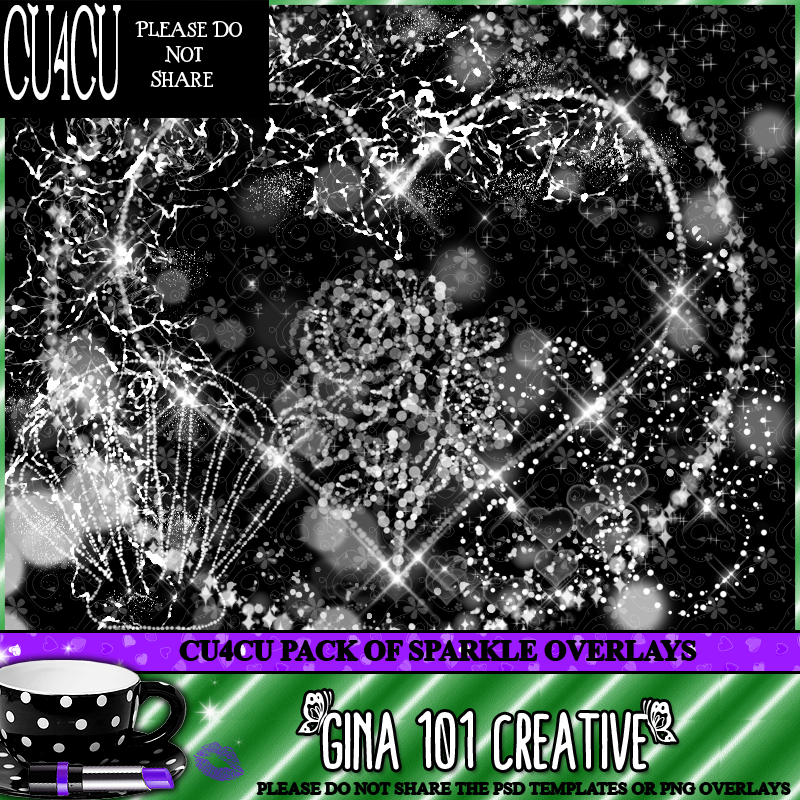 (image for) CU4CU Pack Of Sparkle Sprays And Overlays